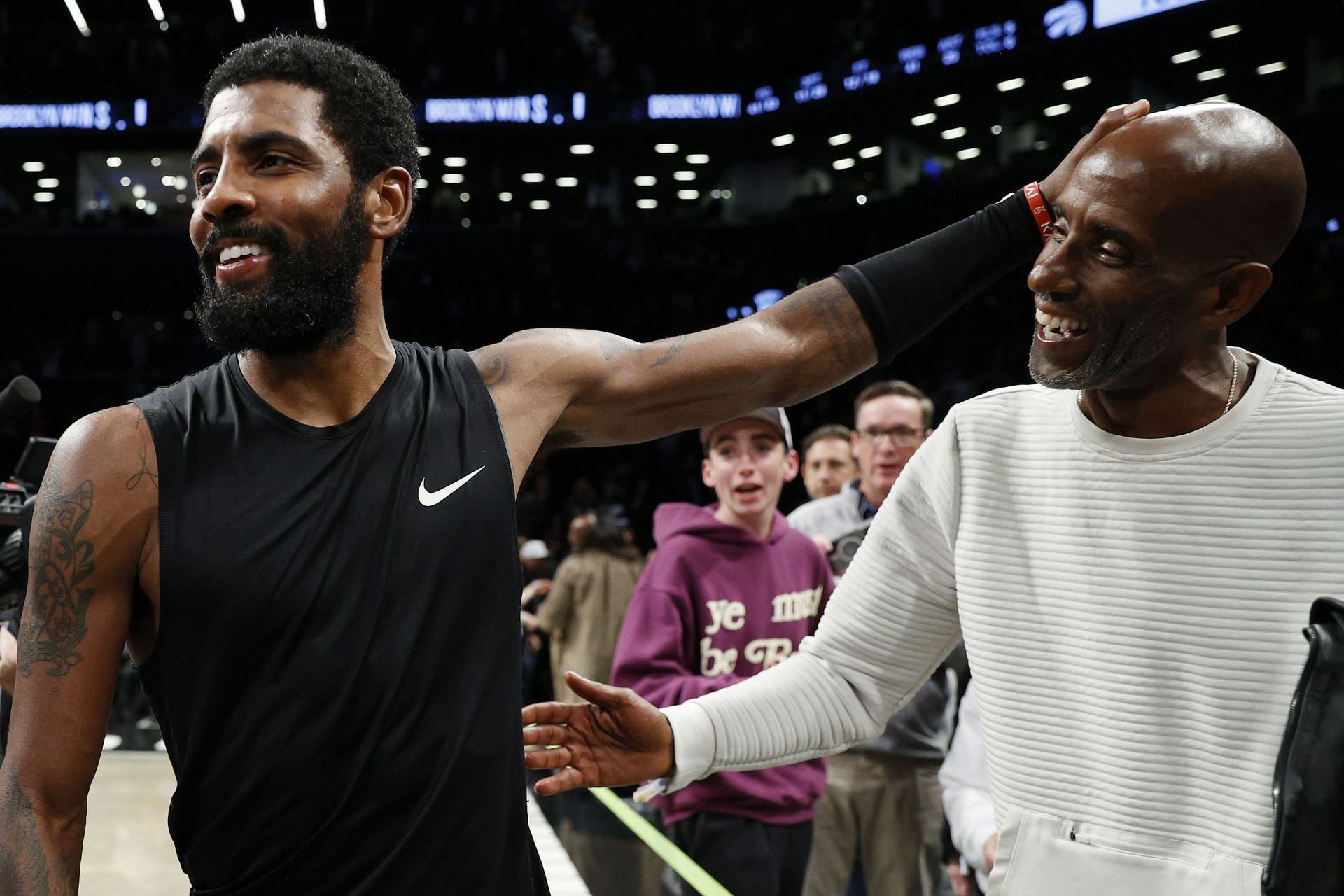 Kyrie and his father, Drederick Irving, who played for Boston University